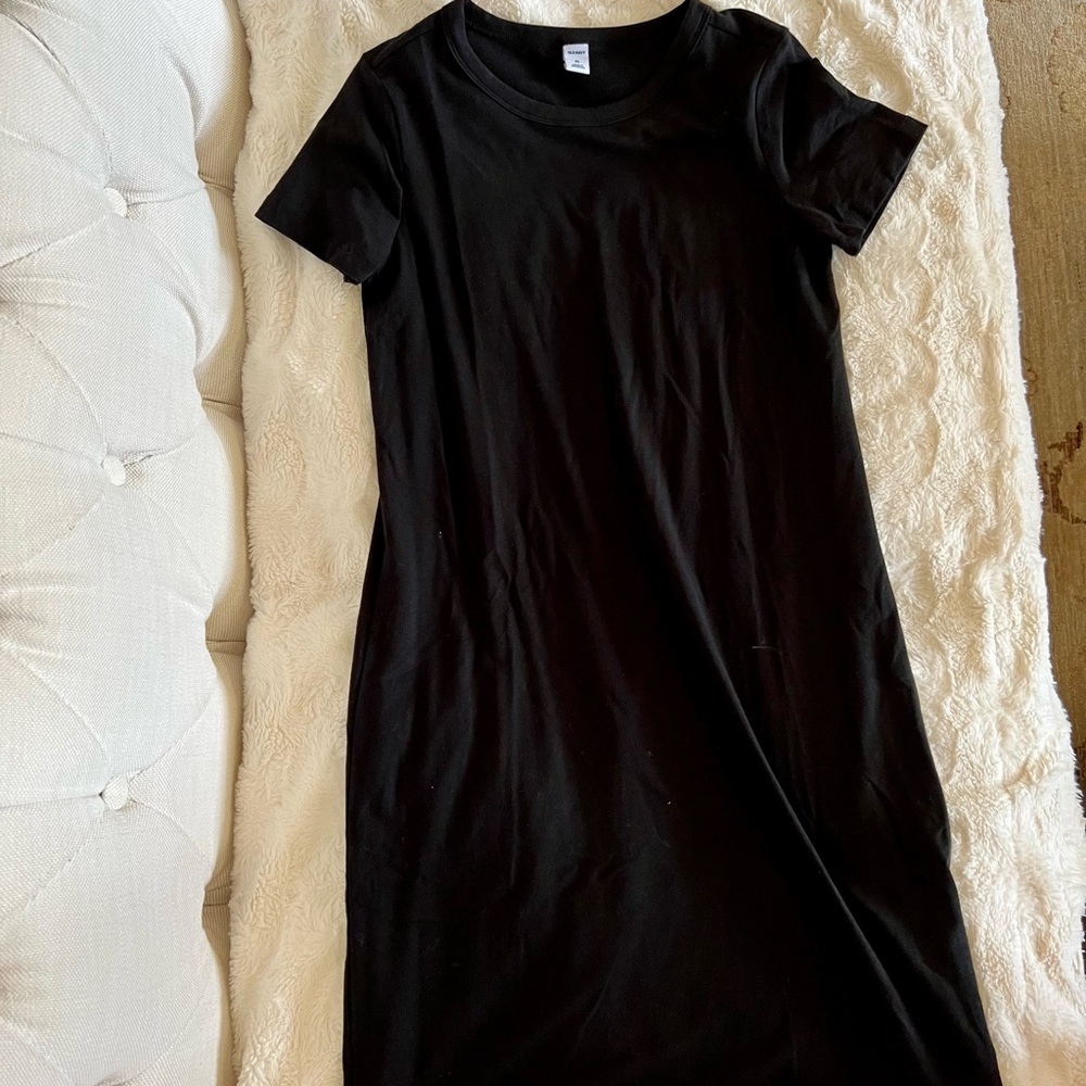 Old Navy xs black t shirt dress